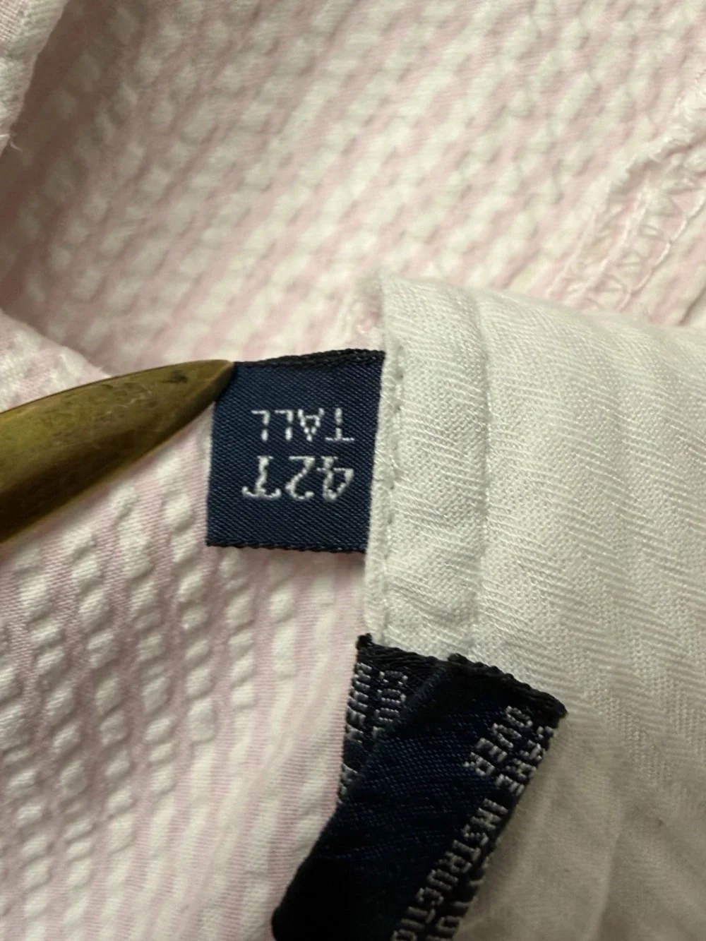 Polo Ralph Lauren Shorts Mens 42T Pink White Striped Seersucker Preppy Classic